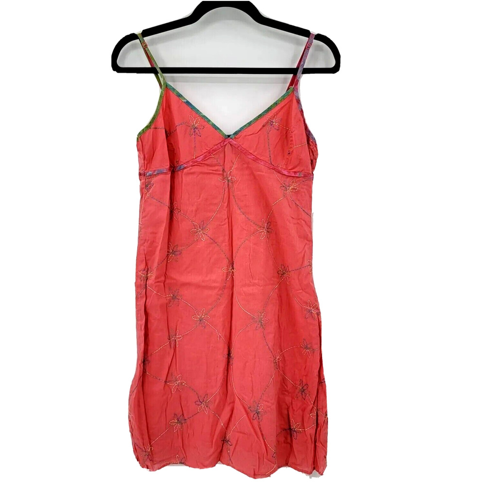 GAP Y2K ‘90s Women's 8 US Floral Daisy Embroidered Spaghetti Strap Slip Dress